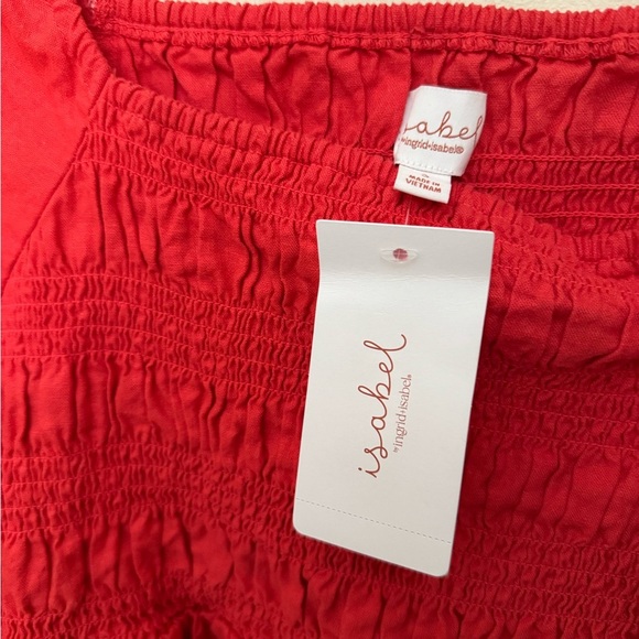 Isabel by Ingrid And Isabel Women’s Maternity Linen Smocked Dress NWT Size Small - Picture 2 of 7